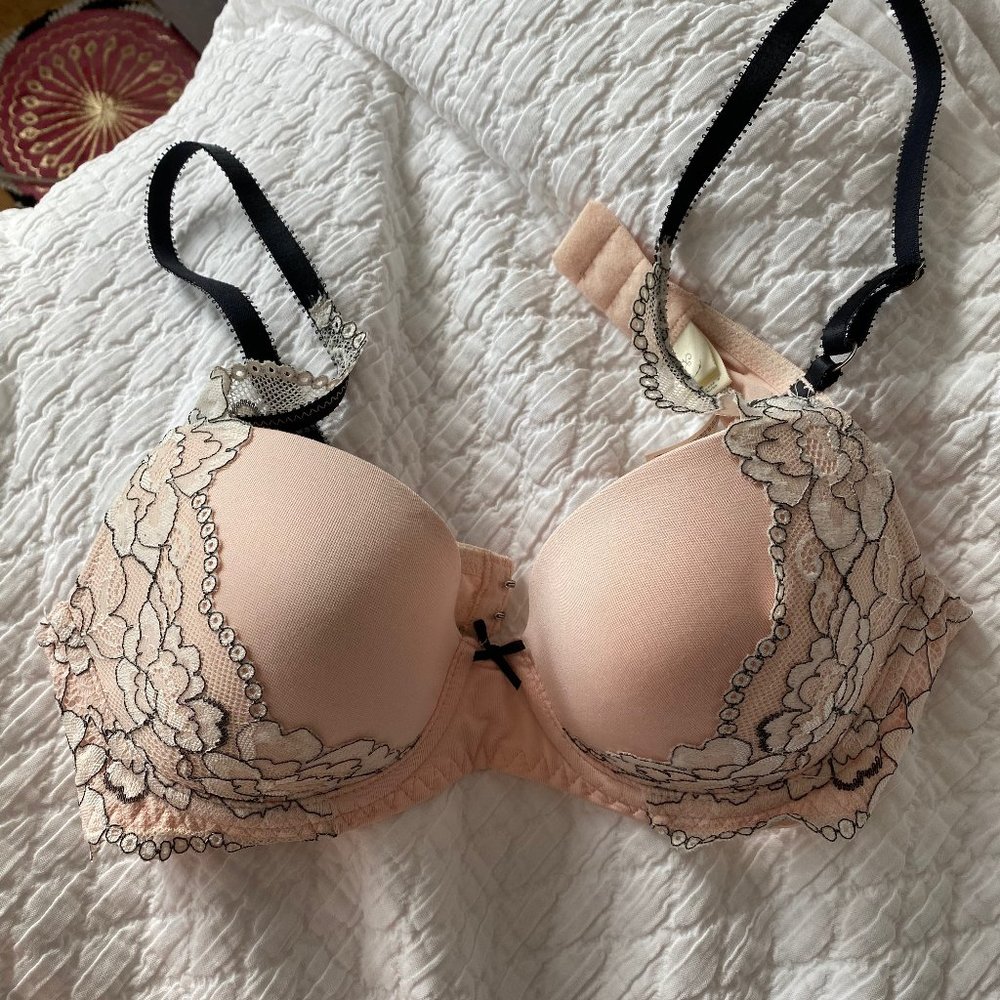 Pretty pink lace bra